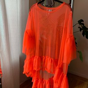 Turn Heads - ASOS Orange Mesh Top